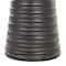 Bronze Ribbed Tall Cone Floor Vase with Horizontal Grooves Set